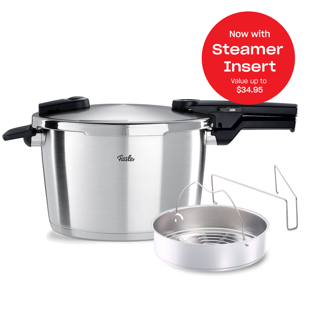 Vitaquick® Premium Pressure Cooker, 8.5 Quart with Steamer Insert and Tripod