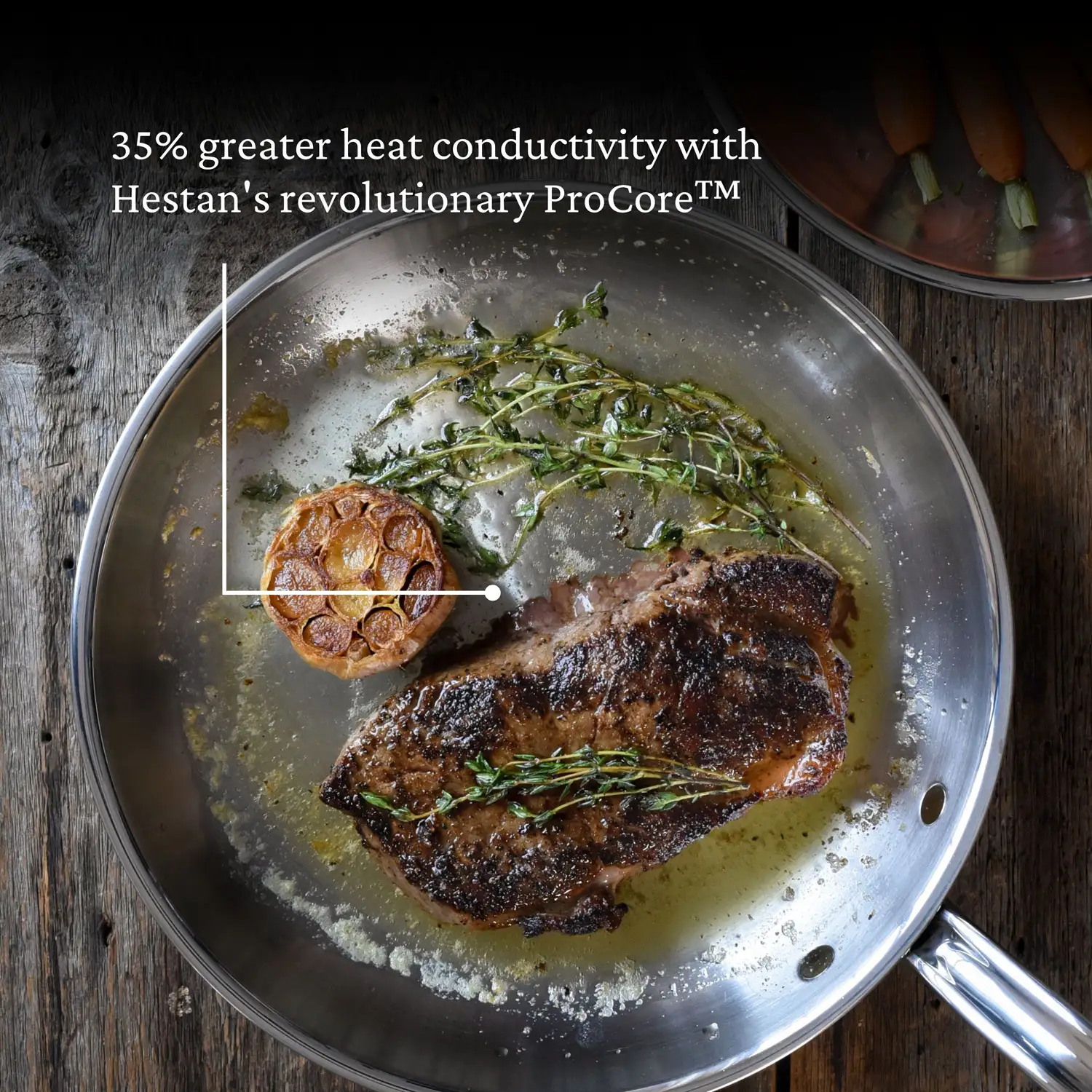 ProBond® Forged™ Brushed Clad Stainless Steel Skillet, 11 Inch view 3