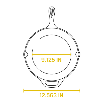 12 Inch Seasoned Cast Iron Skillet view 2