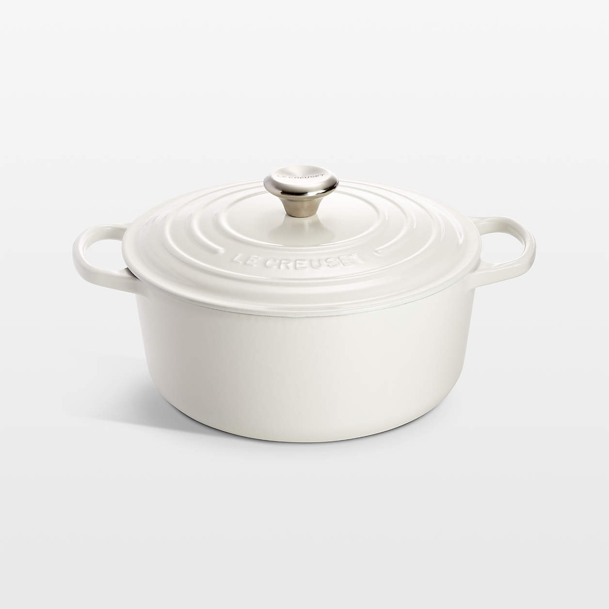 Signature Round Dutch Oven, 5.5 Quart, Matte White