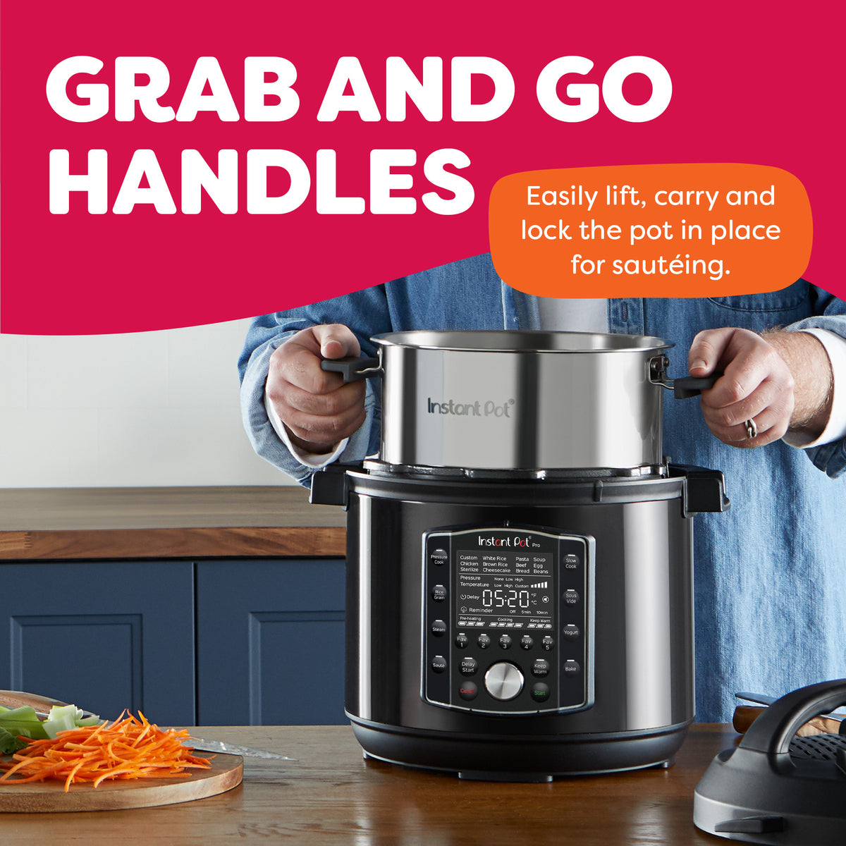 Pro™ 8QT Multi-Use Pressure Cooker view 2