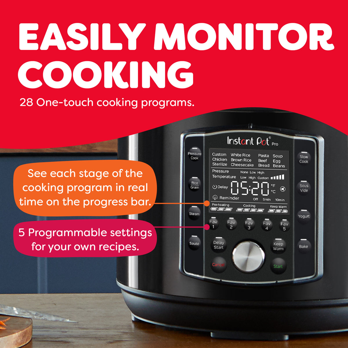 Pro™ 8QT Multi-Use Pressure Cooker view 3