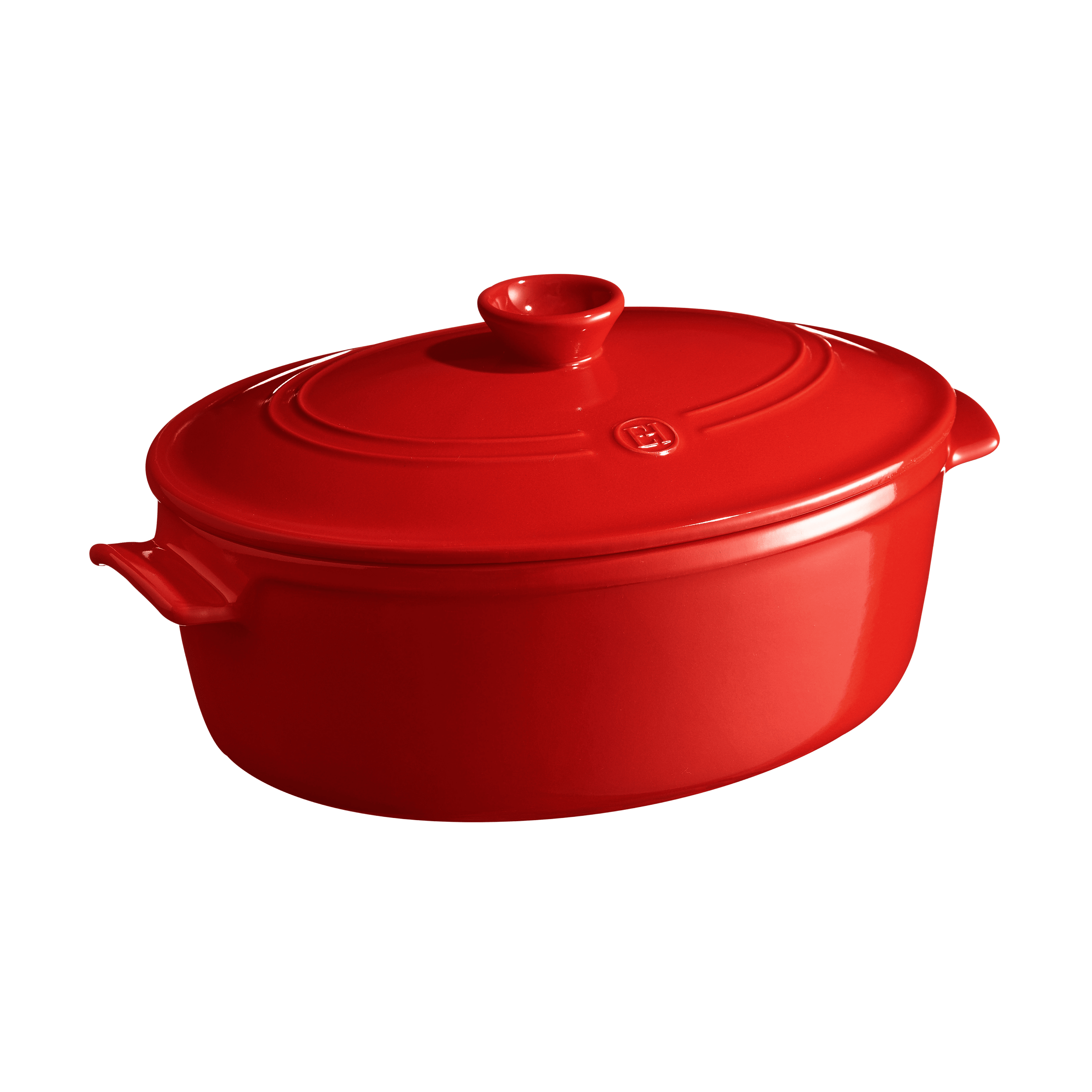 Flame Ceramic Oval Dutch Oven, 6.3 Quart, Burgundy